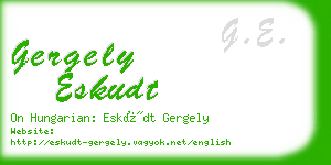 gergely eskudt business card